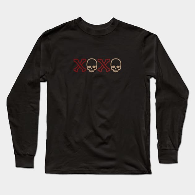 Skeleton X's and O's Long Sleeve T-Shirt by Kylie Paul